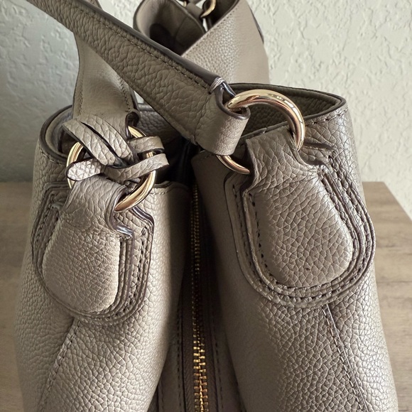 Coach Edie Turnlock Shoulder Bag in Taupe - Picture 14 of 16